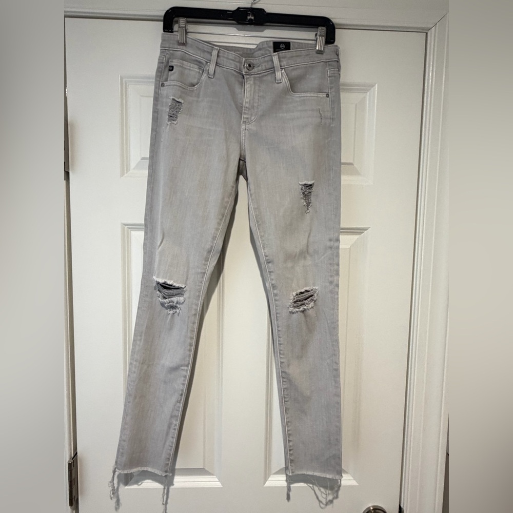 AG Jeans The Leggings Ankle in Light Gray